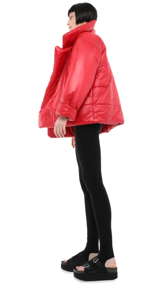 Norma Kamali Coats SLEEPING BAG JACKET Red 8211 Clothing