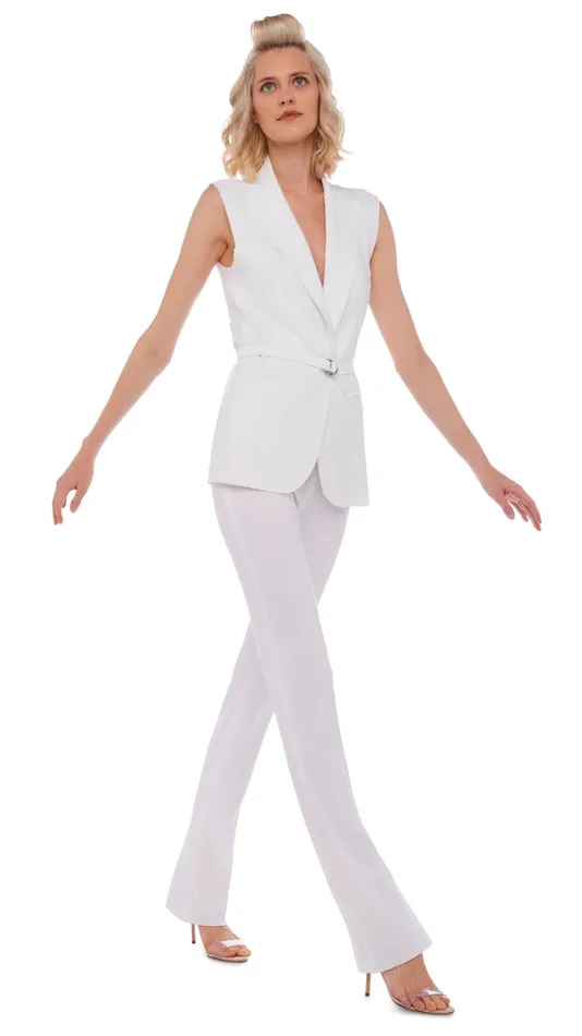 Norma Kamali Jackets SLEEVELESS SB JACKET Snow White 8211 Clothing