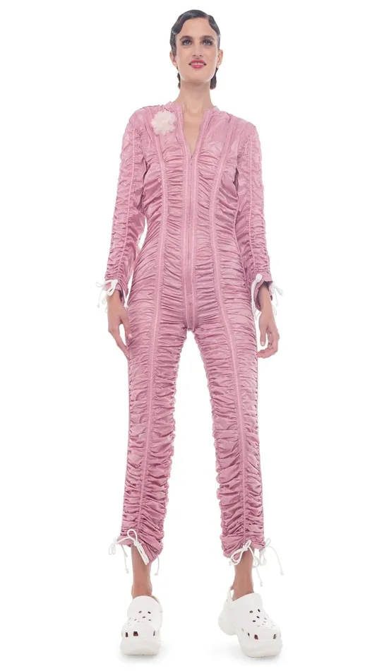 Norma Kamali Jumpsuits PARACHUTE JUMPSUIT Dusty Pink 8211 Clothing