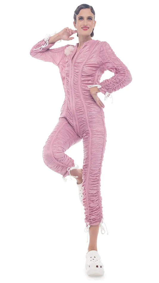 Norma Kamali Jumpsuits PARACHUTE JUMPSUIT Dusty Pink 8211 Clothing