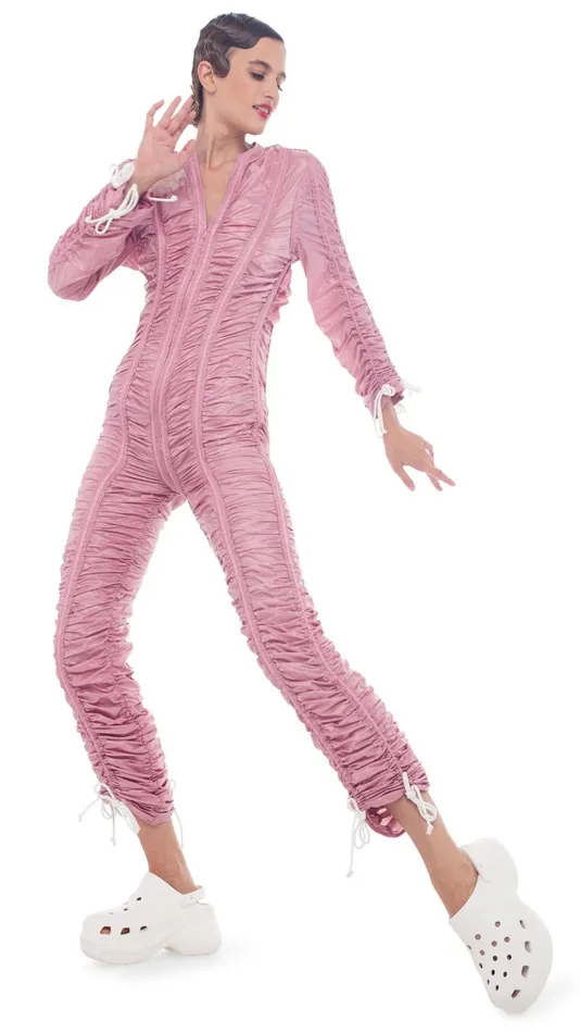 Norma Kamali Jumpsuits PARACHUTE JUMPSUIT Dusty Pink 8211 Clothing