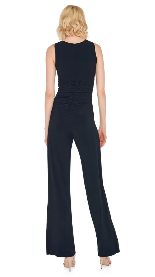 Norma Kamali Jumpsuits SHIRRED WAIST JUMPSUIT Black 8211 Clothing
