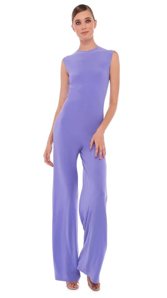 Norma Kamali Jumpsuits SLEEVELESS JUMPSUIT Lilac 8211 Clothing