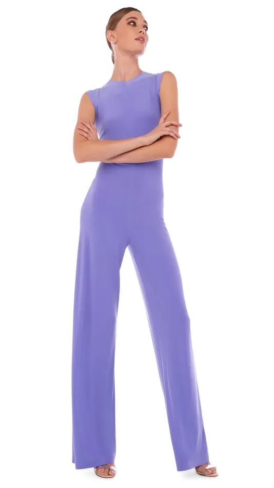 Norma Kamali Jumpsuits SLEEVELESS JUMPSUIT Lilac 8211 Clothing