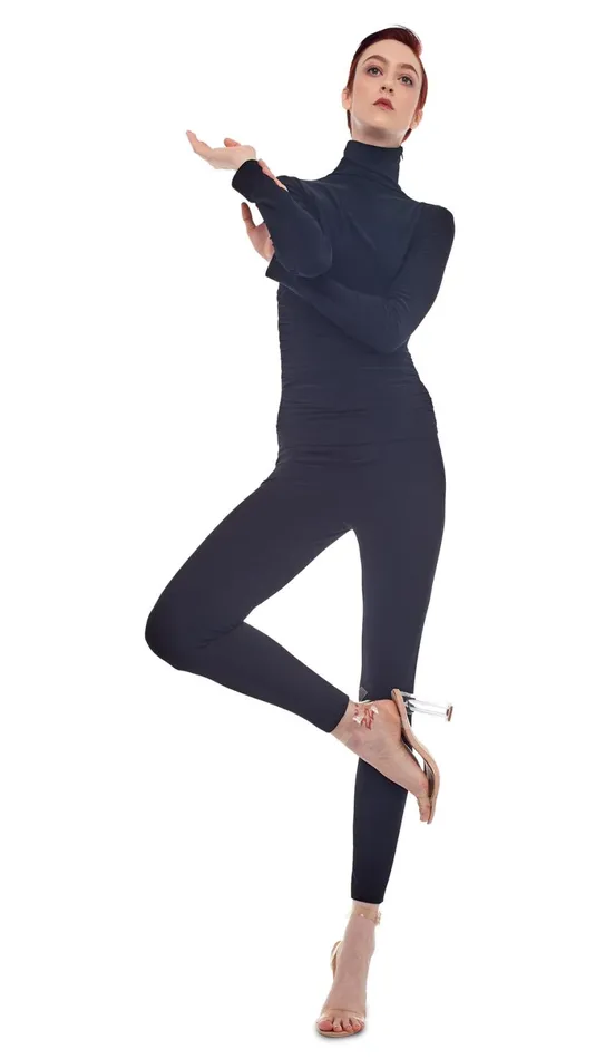 Norma Kamali Jumpsuits TURTLE NECK CATSUIT 8211 Clothing