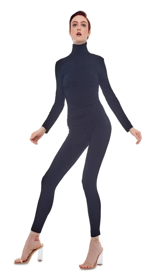 Norma Kamali Jumpsuits TURTLE NECK CATSUIT 8211 Clothing