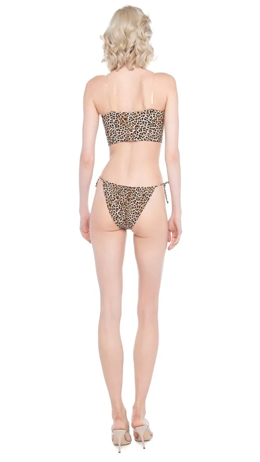 Norma Kamali Swimwear BONDED CORSET BRA Bb Leopard 8211 Clothing