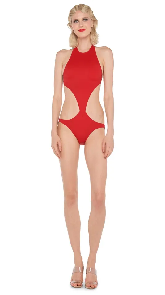 Norma Kamali Swimwear CHUCK Tiger Red 8211 Clothing