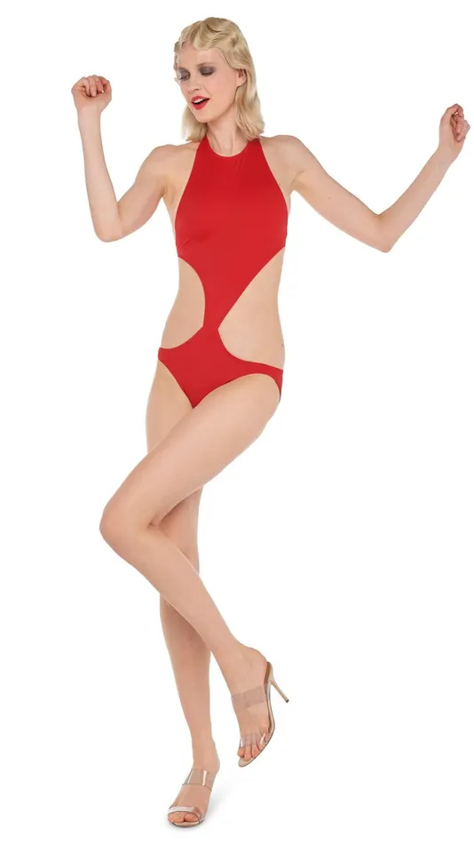 Norma Kamali Swimwear CHUCK Tiger Red 8211 Clothing