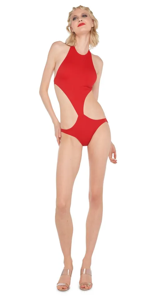 Norma Kamali Swimwear CHUCK Tiger Red 8211 Clothing