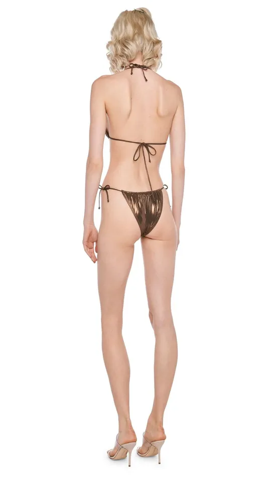 Norma Kamali Swimwear STRING BOTTOM Chocolate 8211 Clothing