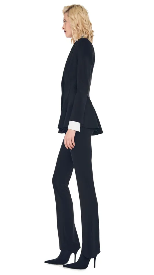 Norma Kamali Wardrobe BOOT PANT With SINGLE BREASTED PEPLUM JACKET 8211 Clothing Norma Kamali Wardrobe BOOT PANT With SINGLE BREASTED PEPLUM JACKET 8211 Clothing