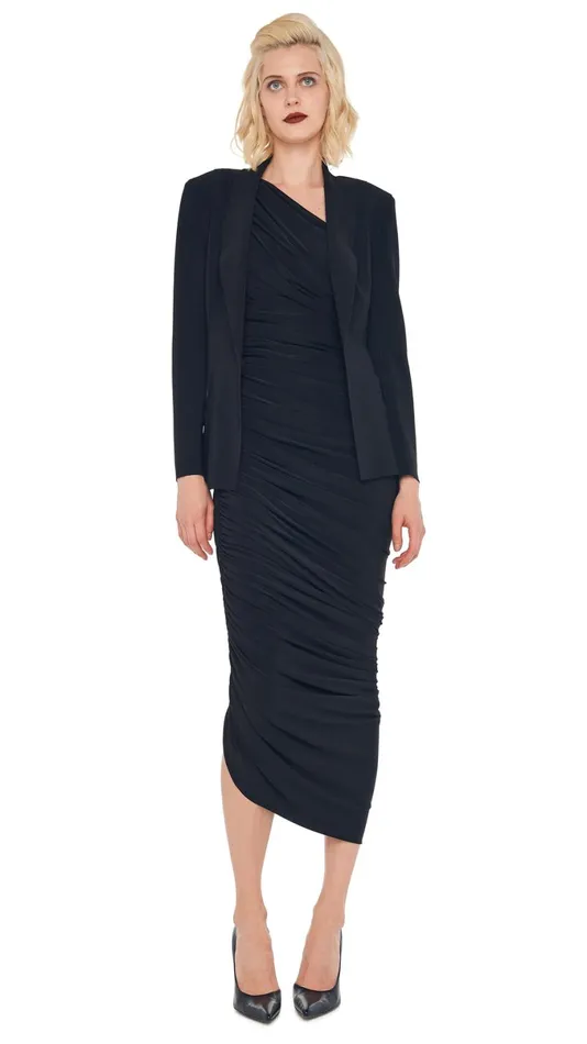 Norma Kamali Wardrobe DIANA GOWN With SINGLE BREASTED BOY FIT JACKET 8211 Clothing Norma Kamali Wardrobe DIANA GOWN With SINGLE BREASTED BOY FIT JACKET 8211 Clothing
