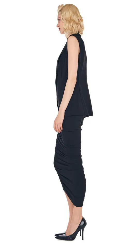 Norma Kamali Wardrobe DIANA GOWN With SLEEVELESS SINGLE BREASTED JACKET 8211 Clothing Norma Kamali Wardrobe DIANA GOWN With SLEEVELESS SINGLE BREASTED JACKET 8211 Clothing
