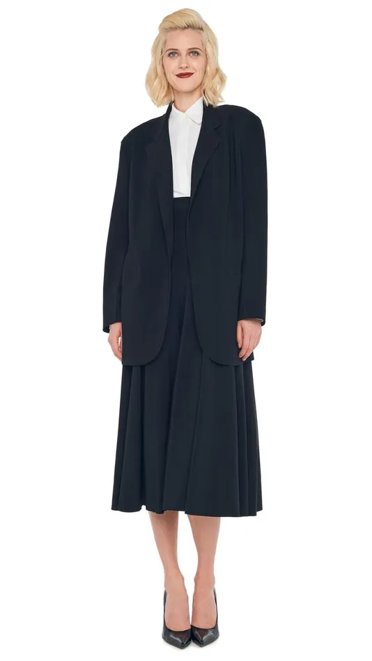 Norma Kamali Wardrobe GRACE SKIRT With OVERSIZED SINGLE BREASTED JACKET 8211 Clothing Norma Kamali Wardrobe GRACE SKIRT With OVERSIZED SINGLE BREASTED JACKET 8211 Clothing