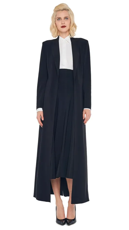 Norma Kamali Wardrobe GRACE SKIRT With SINGLE BREASTED COAT 8211 Clothing