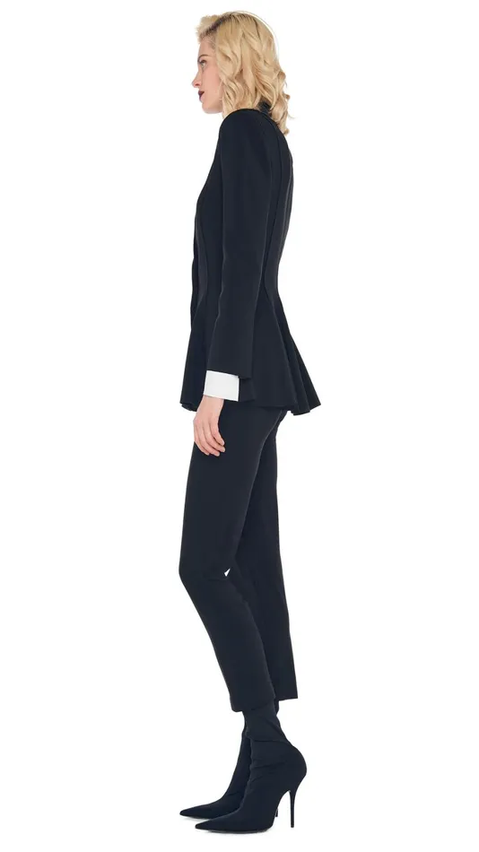 Norma Kamali Wardrobe PENCIL PANT With SINGLE BREASTED PEPLUM JACKET 8211 Clothing Norma Kamali Wardrobe PENCIL PANT With SINGLE BREASTED PEPLUM JACKET 8211 Clothing