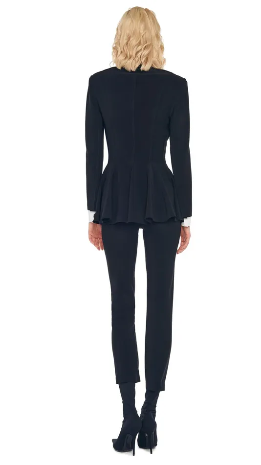Norma Kamali Wardrobe PENCIL PANT With SINGLE BREASTED PEPLUM JACKET 8211 Clothing Norma Kamali Wardrobe PENCIL PANT With SINGLE BREASTED PEPLUM JACKET 8211 Clothing