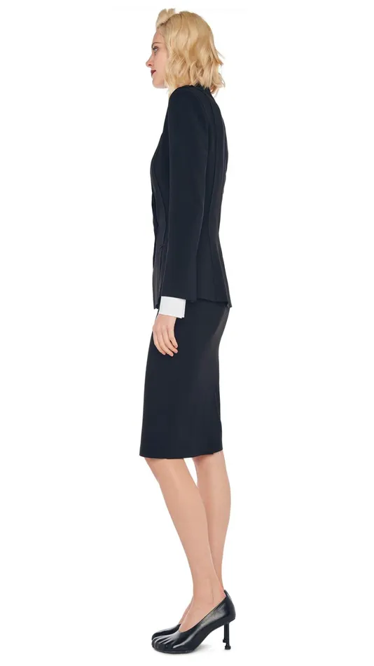 Norma Kamali Wardrobe STRAIGHT SKIRT With SINGLE BREASTED BOY FIT JACKET 8211 Clothing Norma Kamali Wardrobe STRAIGHT SKIRT With SINGLE BREASTED BOY FIT JACKET 8211 Clothing