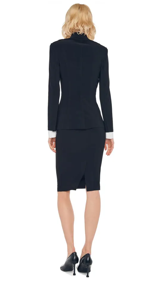 Norma Kamali Wardrobe STRAIGHT SKIRT With SINGLE BREASTED BOY FIT JACKET 8211 Clothing Norma Kamali Wardrobe STRAIGHT SKIRT With SINGLE BREASTED BOY FIT JACKET 8211 Clothing