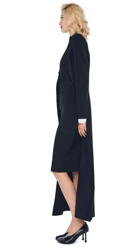 Norma Kamali Wardrobe STRAIGHT SKIRT With SINGLE BREASTED COAT 8211 Clothing Norma Kamali Wardrobe STRAIGHT SKIRT With SINGLE BREASTED COAT 8211 Clothing