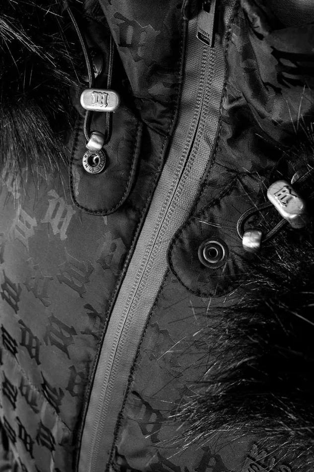 Nylon Monogram Ski Puffer Black Women MISBHV Outerwear