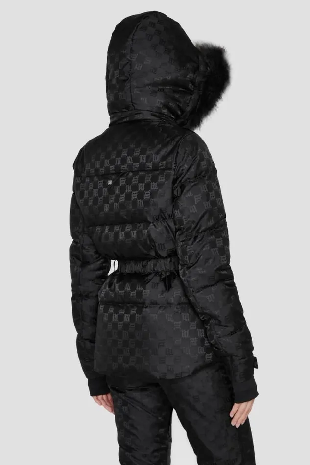 Nylon Monogram Ski Puffer Black Women MISBHV Outerwear