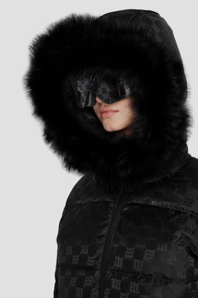 Nylon Monogram Ski Puffer Black Women MISBHV Outerwear
