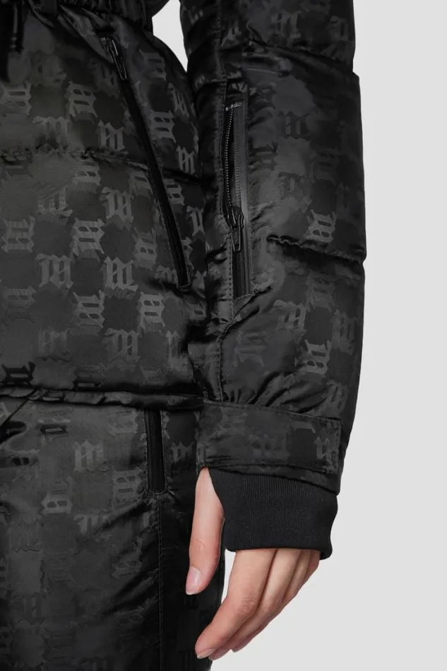 Nylon Monogram Ski Puffer Black Women MISBHV Outerwear