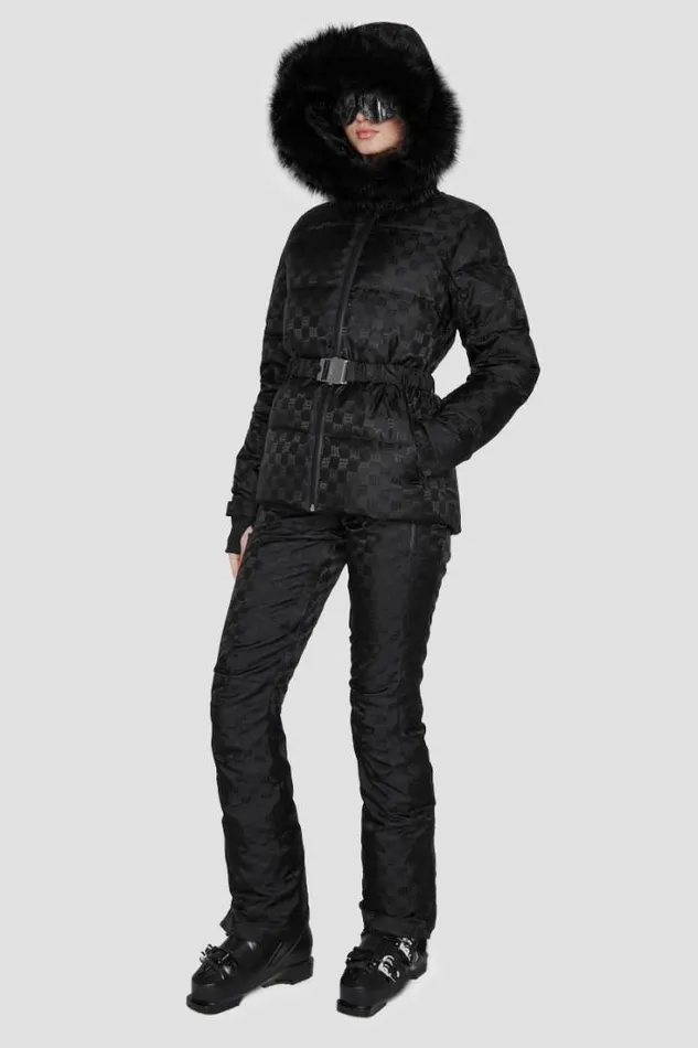 Nylon Monogram Ski Puffer Black Women MISBHV Outerwear