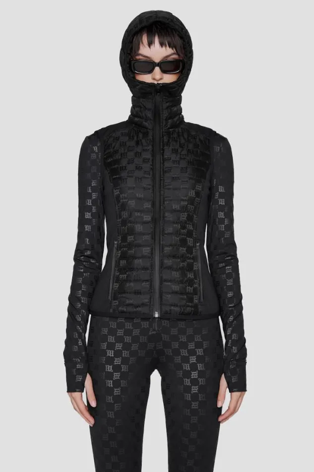 Nylon Monogram Vest Ski Black Women MISBHV Outerwear
