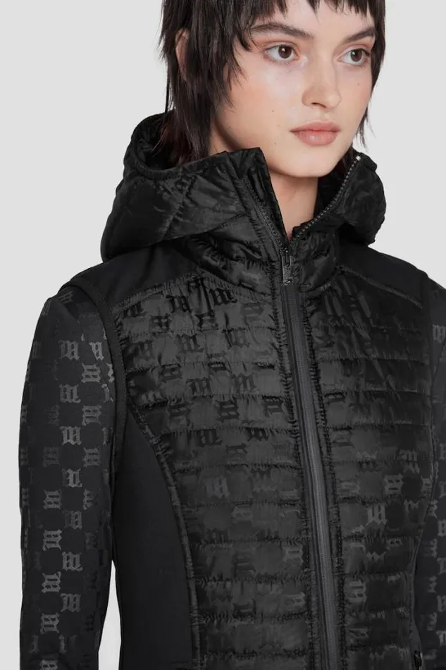 Nylon Monogram Vest Ski Black Women MISBHV Outerwear