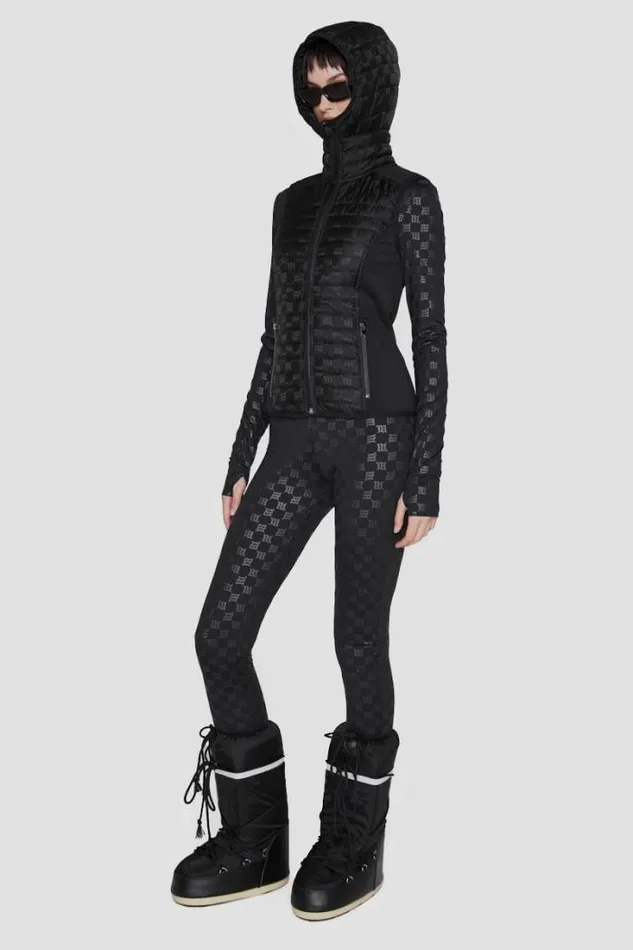 Nylon Monogram Vest Ski Black Women MISBHV Outerwear