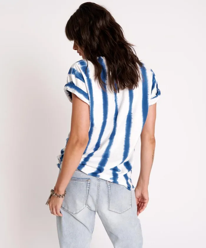 ORGANIC HAND PAINTED STRIPE UNISEX TEE Women One Teaspoon Tees and Tanks ORGANIC HAND PAINTED STRIPE UNISEX TEE Women One Teaspoon Tees and Tanks