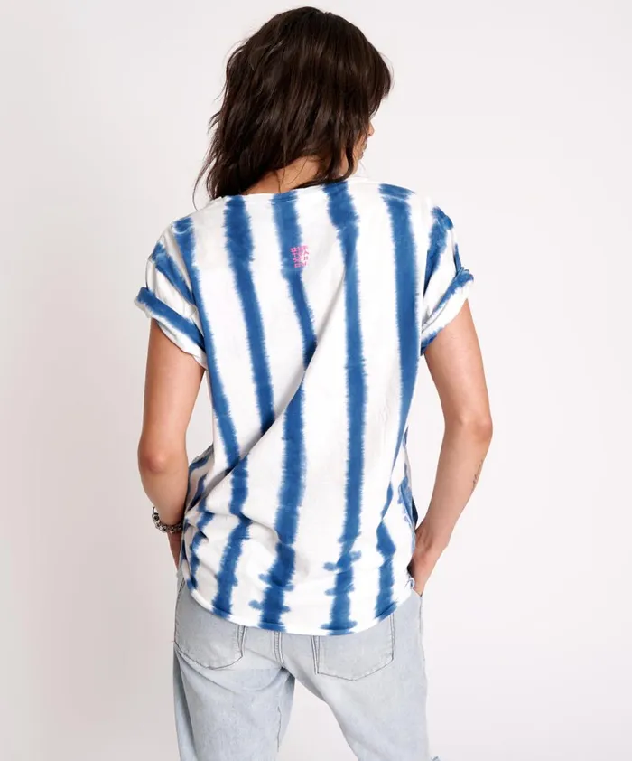 ORGANIC HAND PAINTED STRIPE UNISEX TEE Women One Teaspoon Tees and Tanks ORGANIC HAND PAINTED STRIPE UNISEX TEE Women One Teaspoon Tees and Tanks