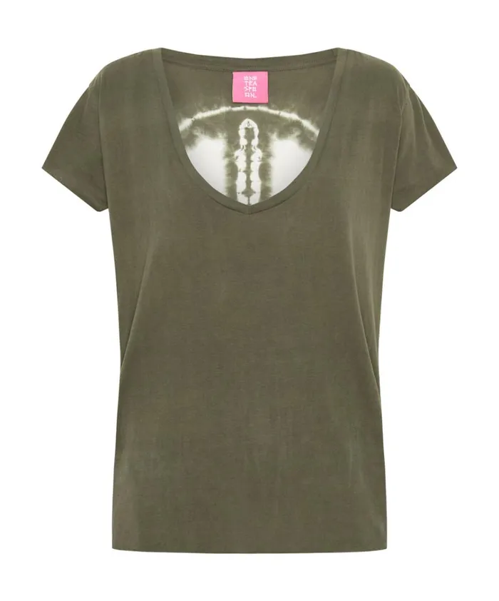 ORGANIC PEACE SCOOP NECK TEE Women One Teaspoon Tees and Tanks ORGANIC PEACE SCOOP NECK TEE Women One Teaspoon Tees and Tanks