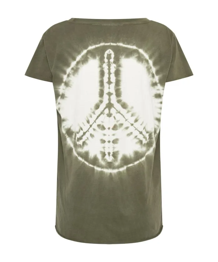 ORGANIC PEACE SCOOP NECK TEE Women One Teaspoon Tees and Tanks ORGANIC PEACE SCOOP NECK TEE Women One Teaspoon Tees and Tanks