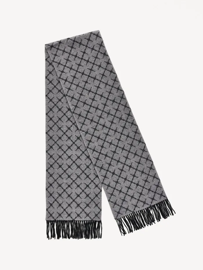 Ortega CashmereBlend Scarf Light Grey Melange Women By Malene Birger Scarves