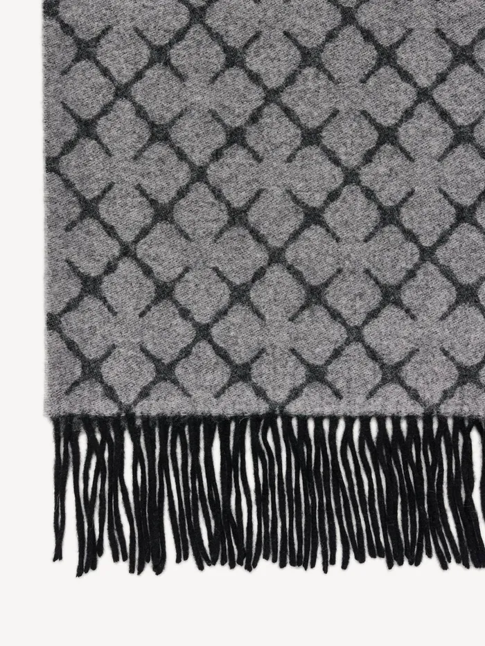 Ortega CashmereBlend Scarf Light Grey Melange Women By Malene Birger Scarves