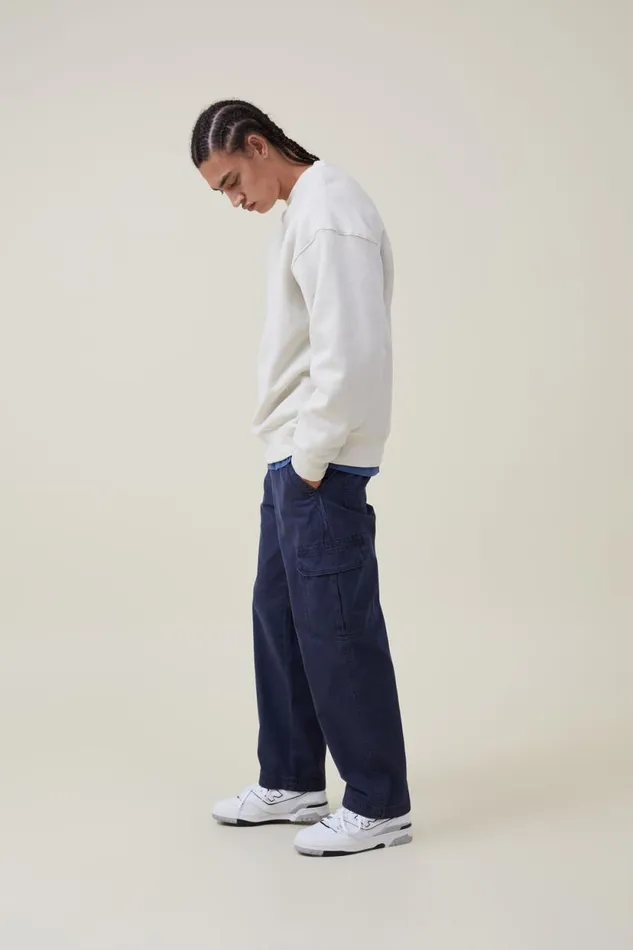 Oversized Crew Sweater Ecru Men Cotton On Sweats and Hoodies
