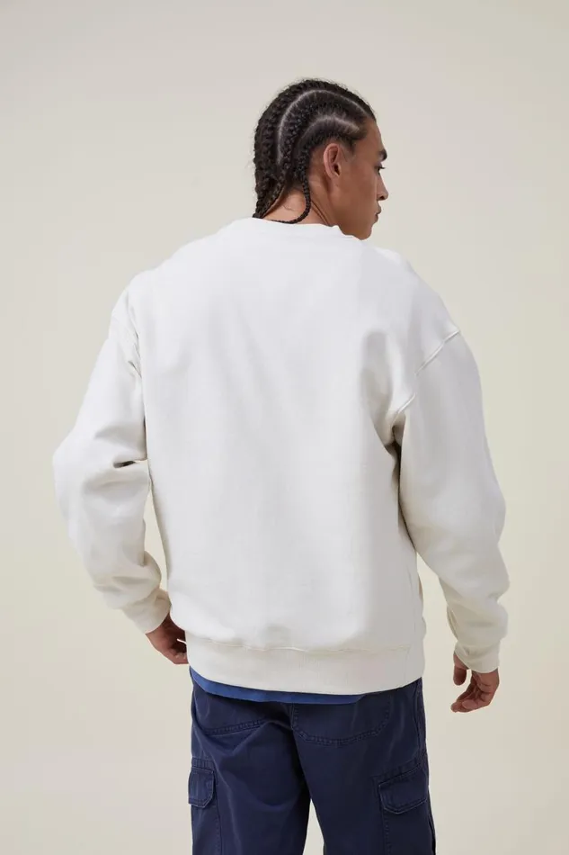 Oversized Crew Sweater Ecru Men Cotton On Sweats and Hoodies Oversized Crew Sweater Ecru Men Cotton On Sweats and Hoodies