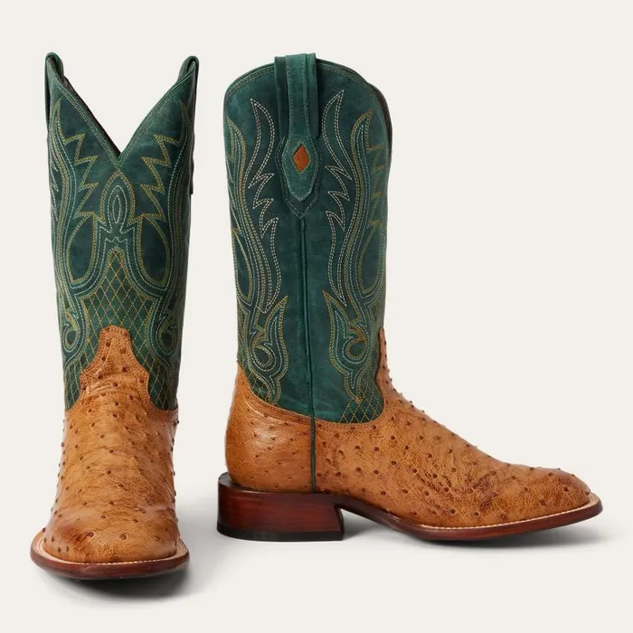 Ozzy Ostrich Boot Tan Men Stetson Western