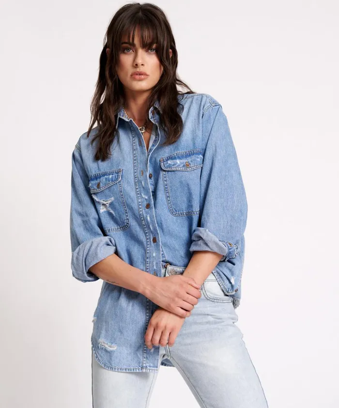 PACIFICA CLASSIC EVERYDAY DENIM SHIRT Women One Teaspoon Denim Shirts