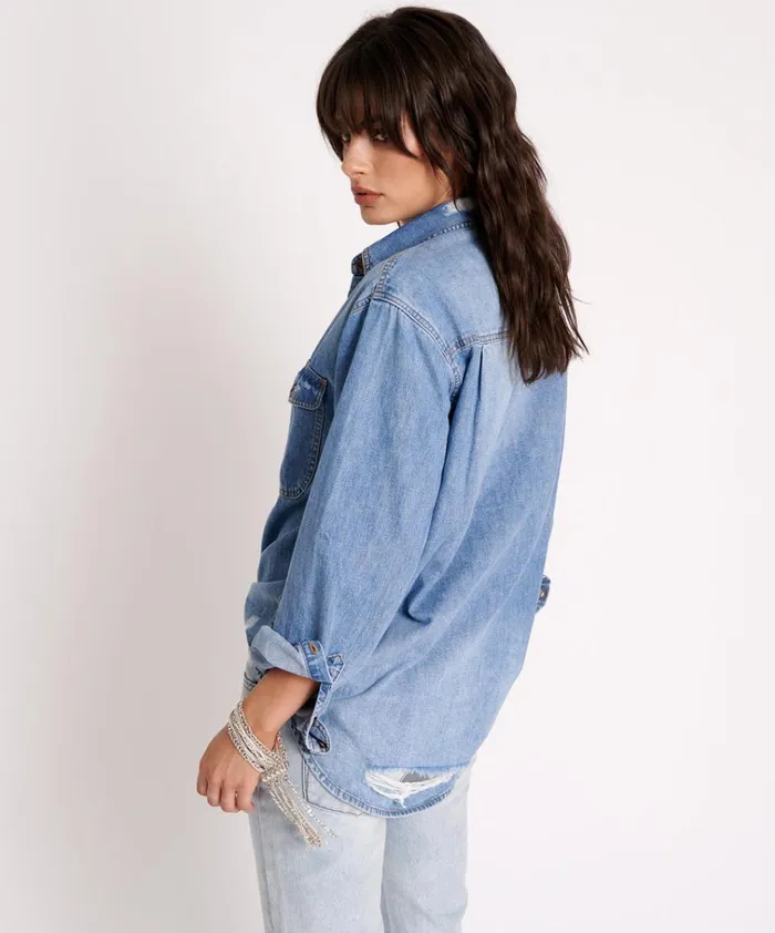PACIFICA CLASSIC EVERYDAY DENIM SHIRT Women One Teaspoon Denim Shirts PACIFICA CLASSIC EVERYDAY DENIM SHIRT Women One Teaspoon Denim Shirts