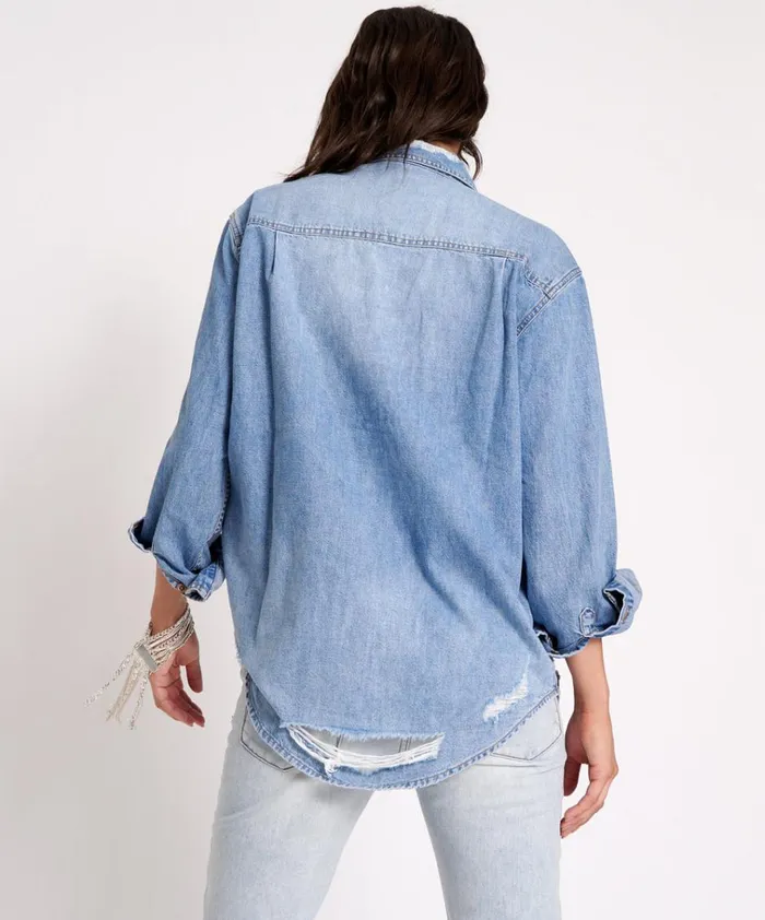 PACIFICA CLASSIC EVERYDAY DENIM SHIRT Women One Teaspoon Denim Shirts PACIFICA CLASSIC EVERYDAY DENIM SHIRT Women One Teaspoon Denim Shirts