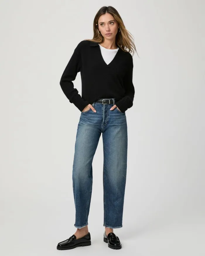 PAIGE Barrel Leg Women Alexis Barrel Leg Jean 8211 Lovejoy Distressed