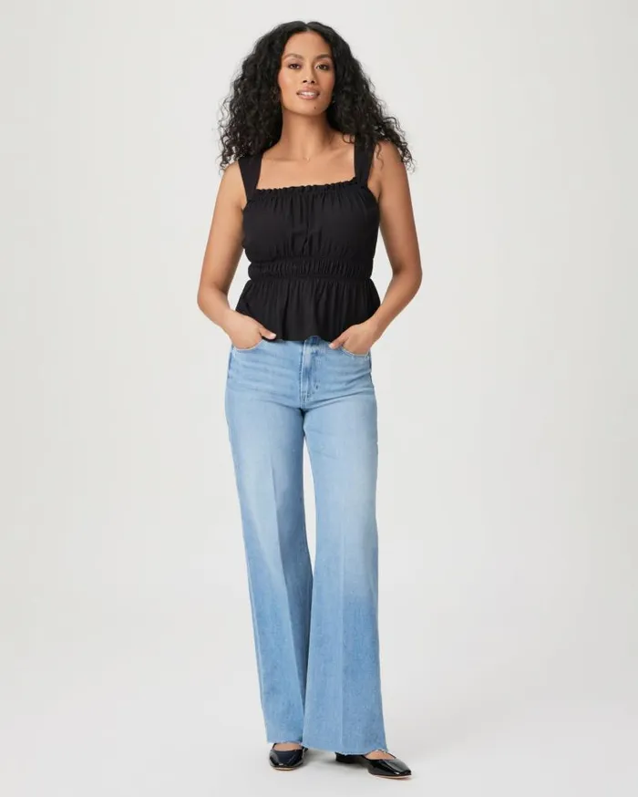 PAIGE Denim Women Anessa 31 Inch Wide Leg Jean 8211 Helena