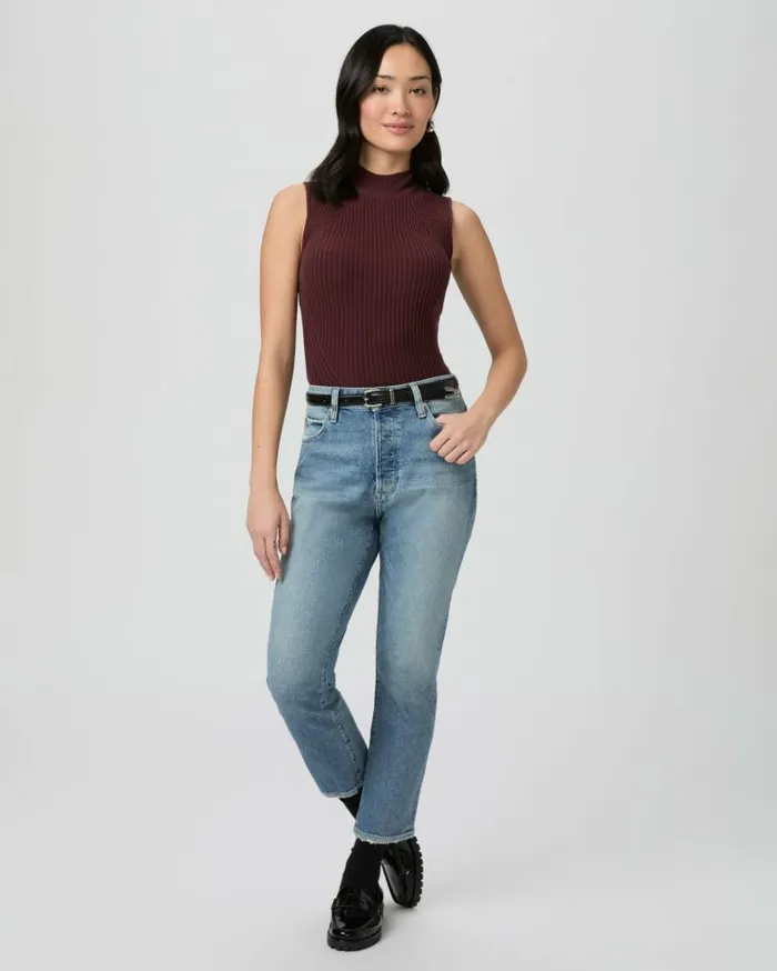 PAIGE Denim Women Billy Crop Straight Jean 8211 Cats Meow Distressed