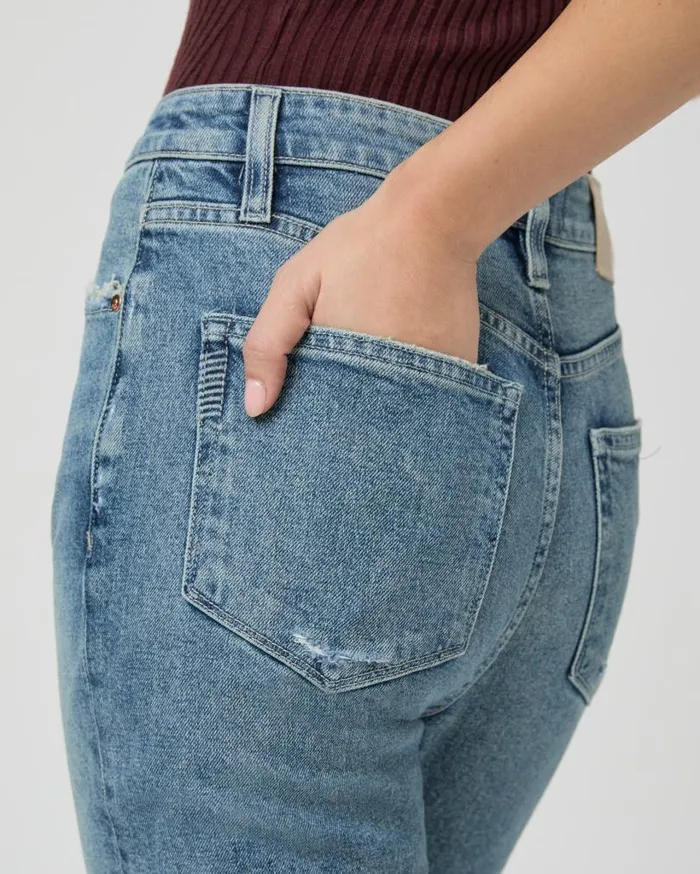 PAIGE Denim Women Billy Crop Straight Jean 8211 Cats Meow Distressed PAIGE Denim Women Billy Crop Straight Jean 8211 Cats Meow Distressed