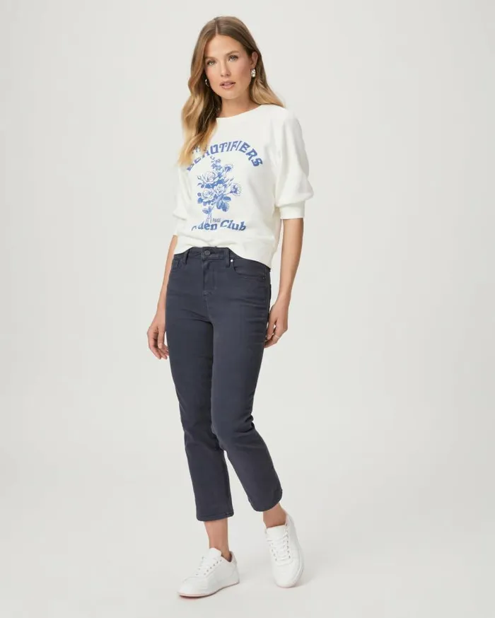 PAIGE Denim Women Cindy Crop Straight Jean 8211 Vintage Navy Haze